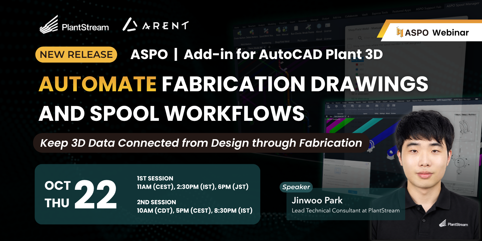 ASPO webinar — Automate fabrication drawings and spool workflows, October 22
